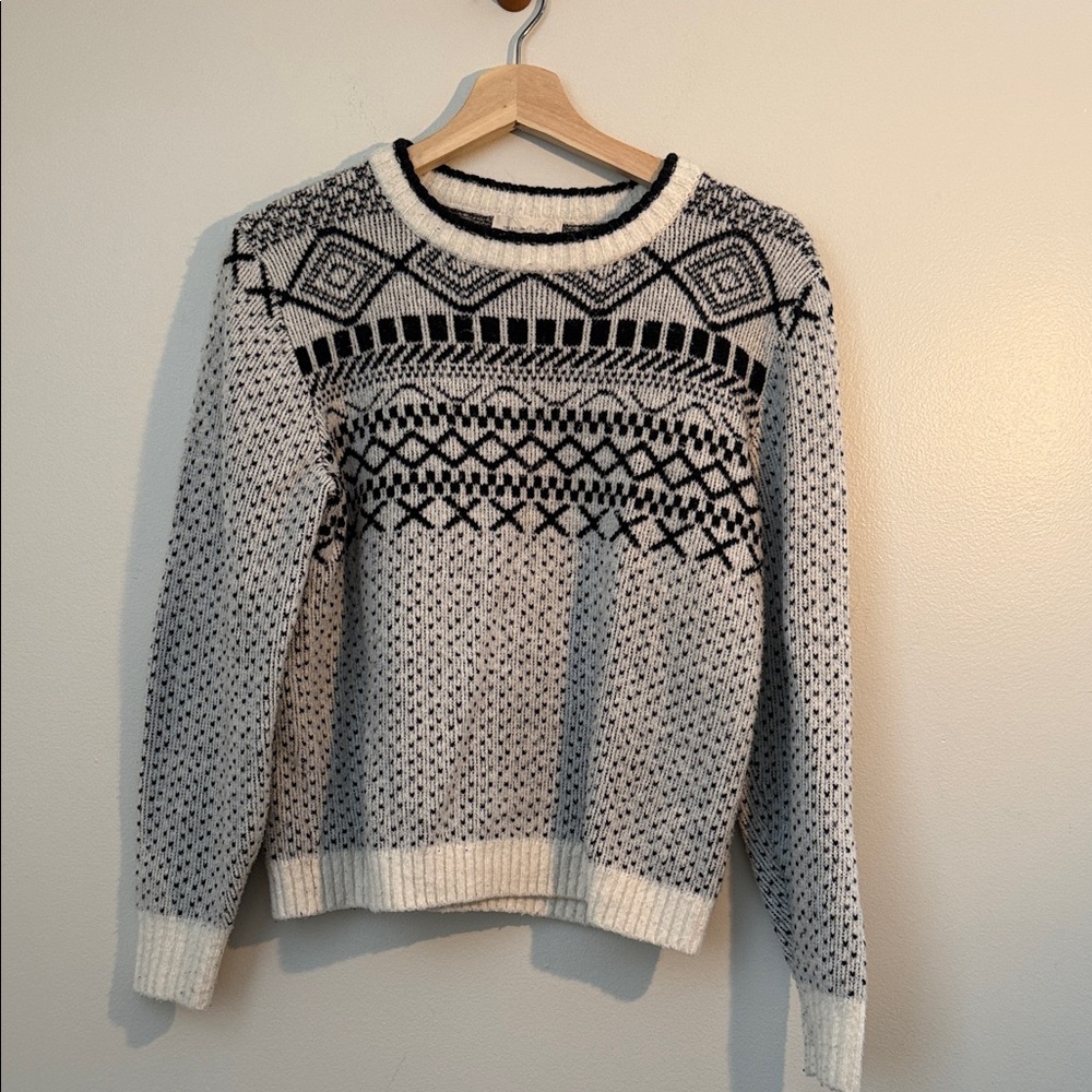 Treasure & Bond Black and White Knit Top